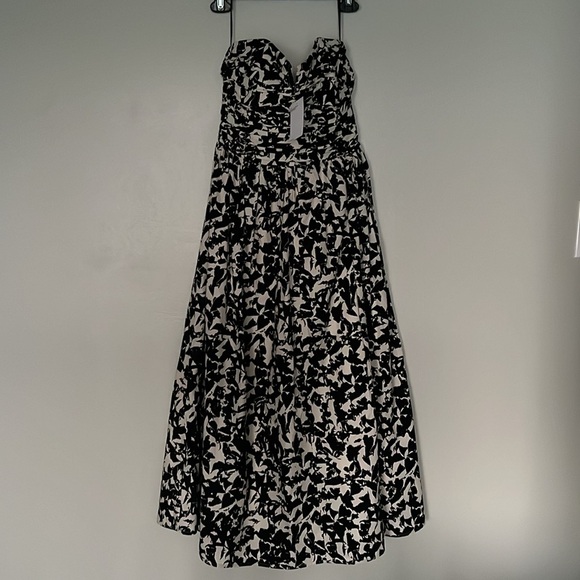 H&M PATTERNED BANDEAU DRESS Size XS NWT - Picture 7 of 13